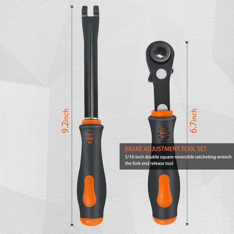 AKSOVA 2 PCS Slack Adjuster Tools, 5/16'' Ratcheting Wrench Automatic Slack Adjuster Release Tools for Big Truck, Trailer Brake Adjustment Tool, Hand Tools for Mechanics - Image 5